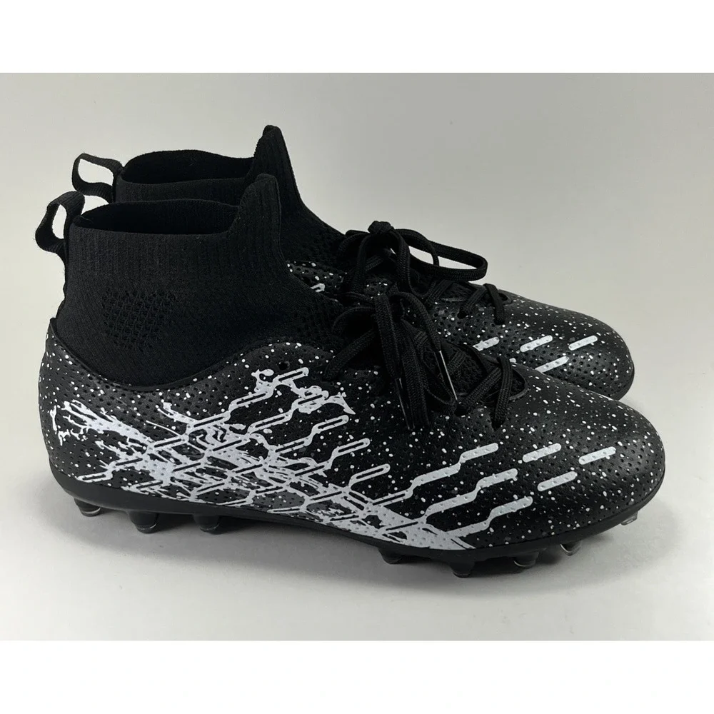 LSIDORYC Unisex Soccer Cleats Shoe Black Size 37 US Mens 5 Women 6.5 Lightweight